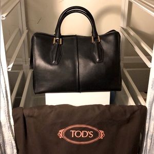 Tod's ALR Shopping Tramezza Piccola Black Satchel